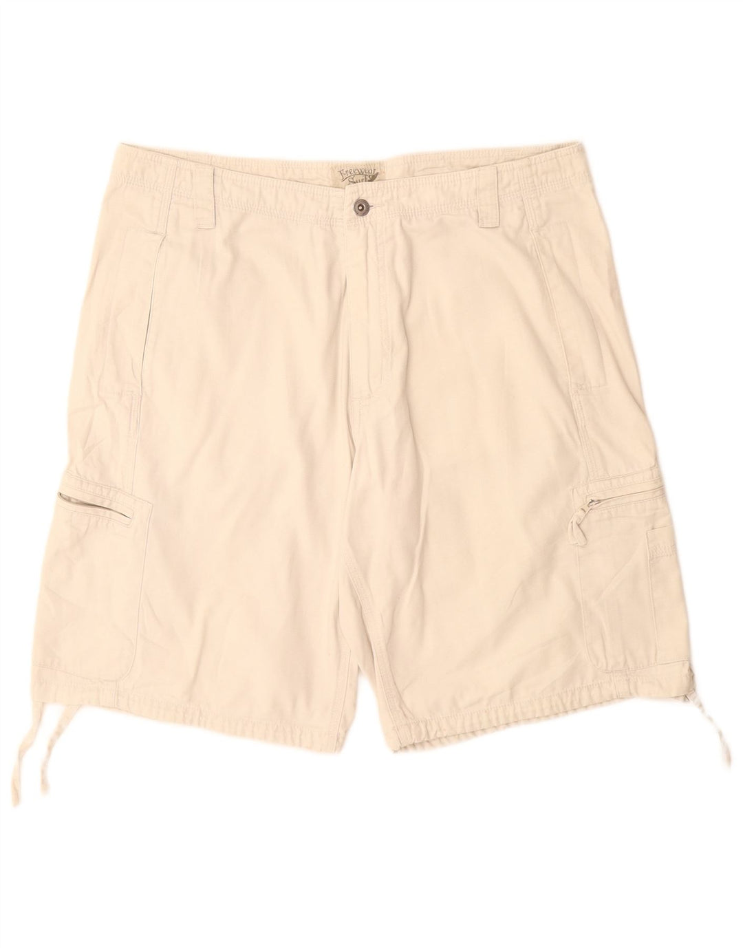 Short Cargo Vintage Homme IT 44 XS W34 Coton Blanc