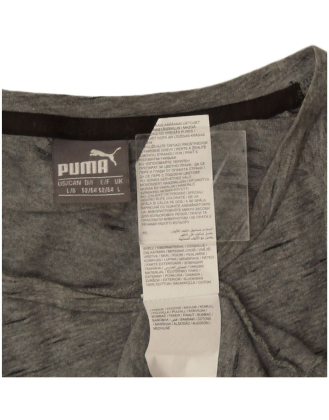 Puma T-Shirt Homme Grand Gris Moucheté Coton
