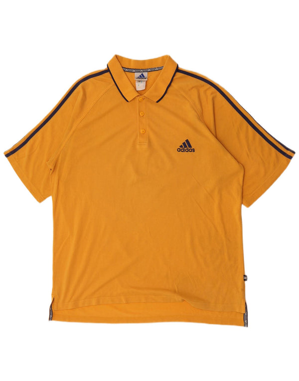 Adidas Polo Homme UK 48/50 XL Jaune Coton