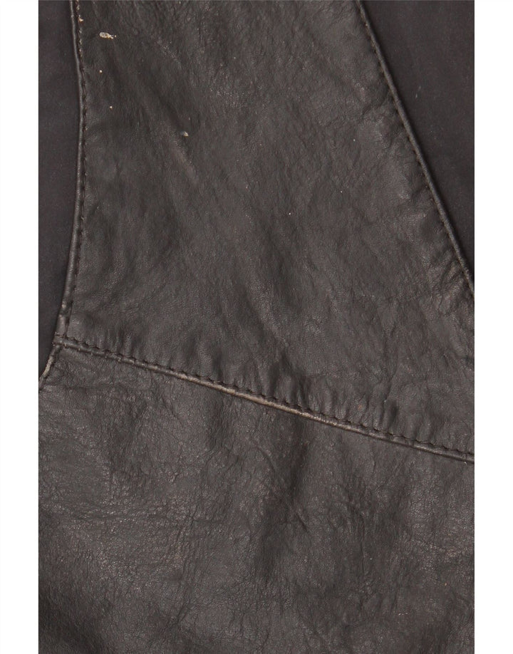 gilet en cuir homme vintage grand noir