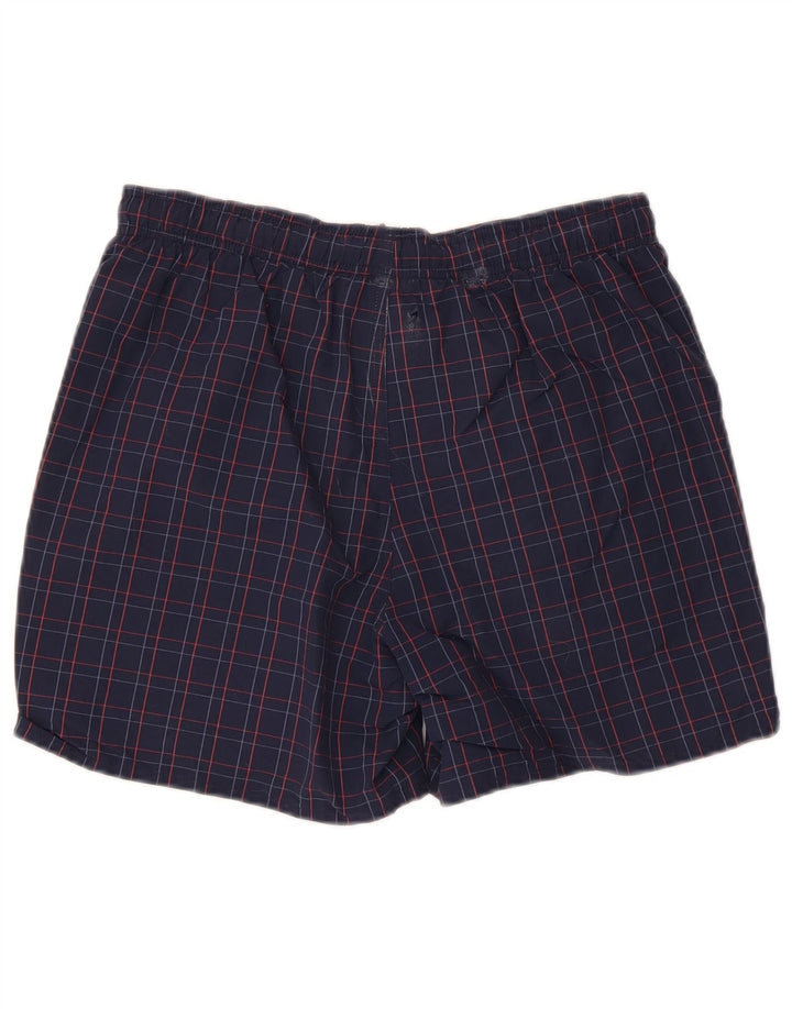 Adidas Short de sport pour homme Petit Bleu marine à carreaux en polyamide