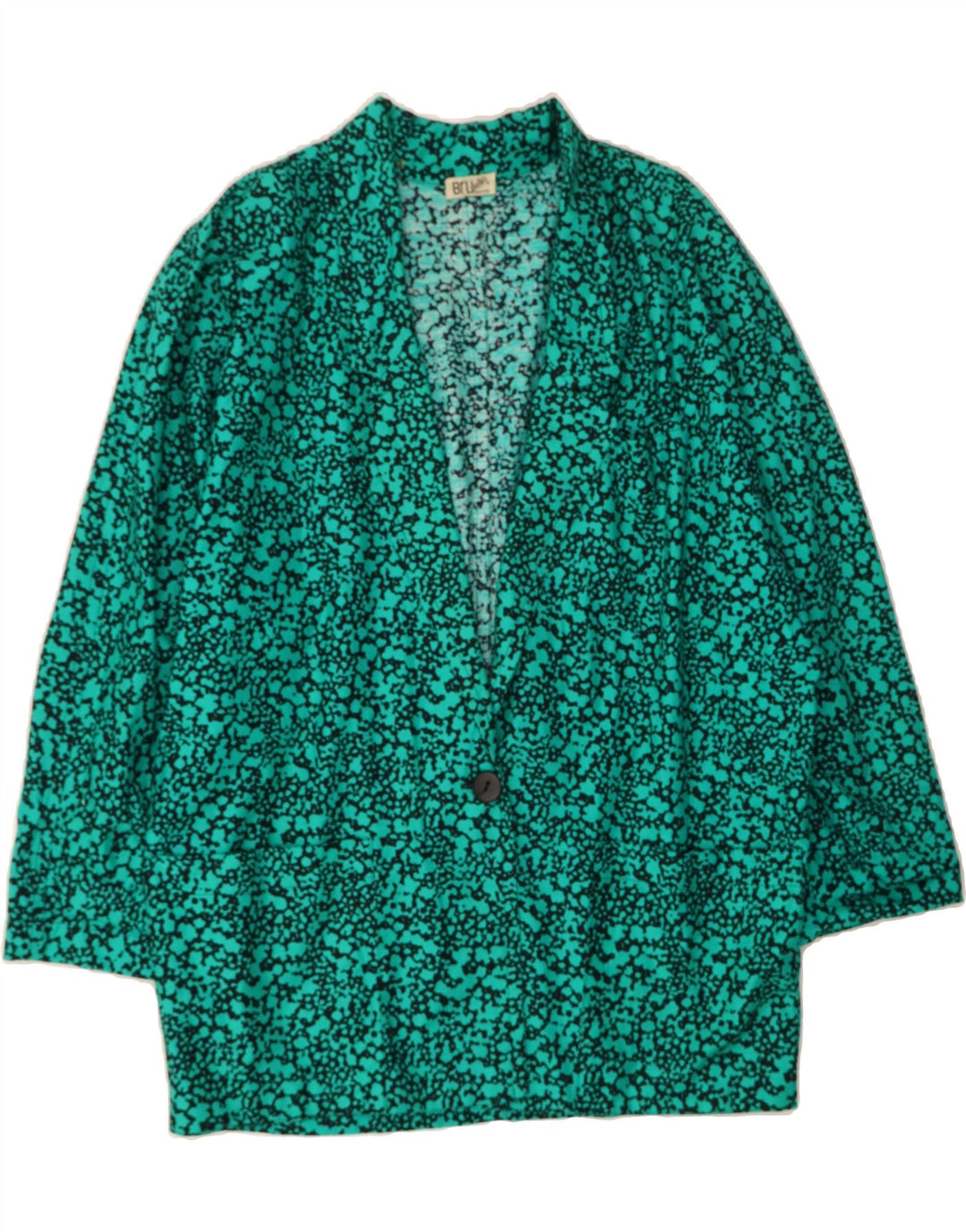 BRUNELLA Womens Oversized Blazer Jacket UK 12 Medium  Green Spotted Vintage Brunella and Second-Hand Brunella from Messina Hembry 