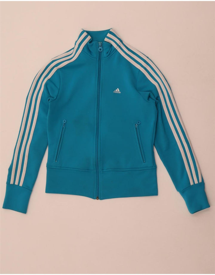 Adidas Veste de survêtement pour femme UK 8 Petit Bleu Polyester
