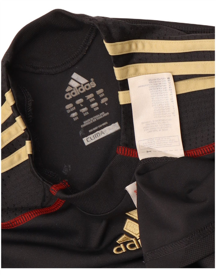 ADIDAS Garçons Liverpool Graphic T-Shirt Top 13-14 ans Noir Polyester