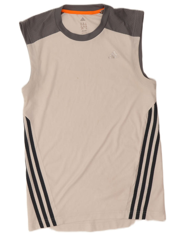 Adidas Hommes Débardeur XS Blanc Colorblock Polyester Sports