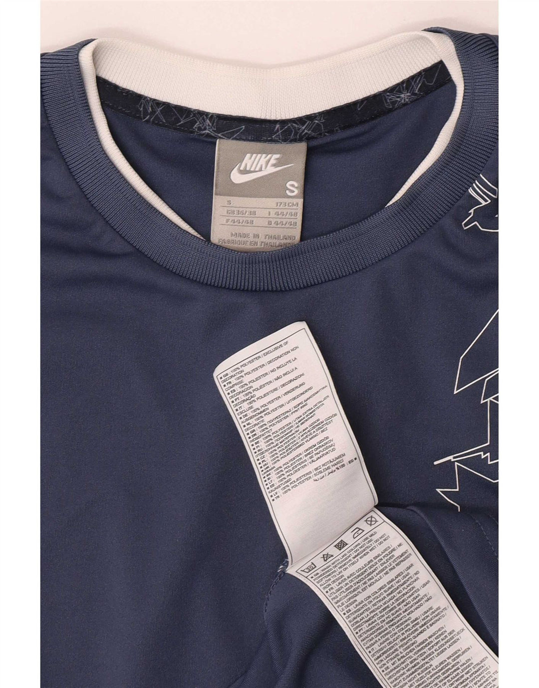 Nike Hommes Graphique Débardeur UK 36/38 Petit Bleu Géométrique Polyester