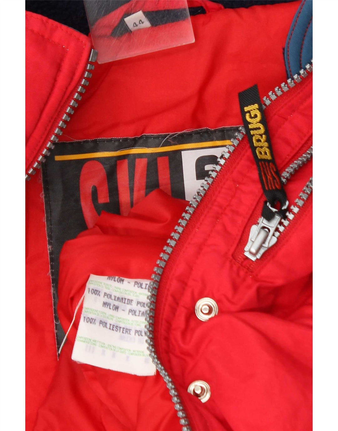 Brugi Combinaison de Ski à Capuche Femme IT 44 Polyamide Colorblock Rouge Moyen