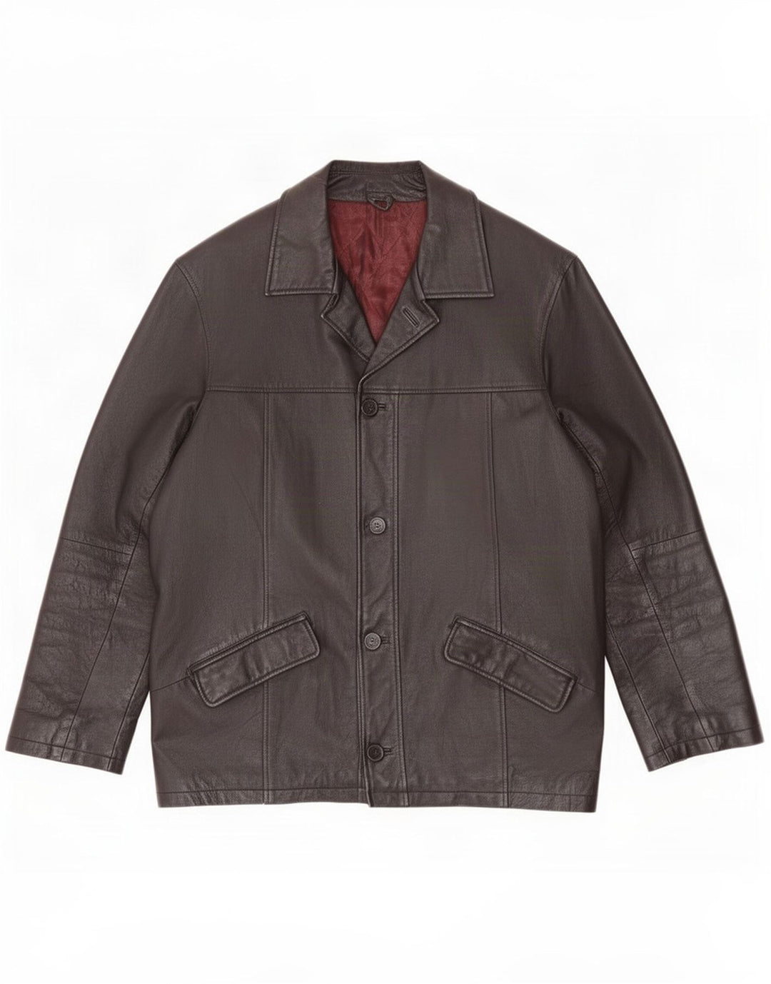 veste en cuir homme vintage UK 40 Grand Noir