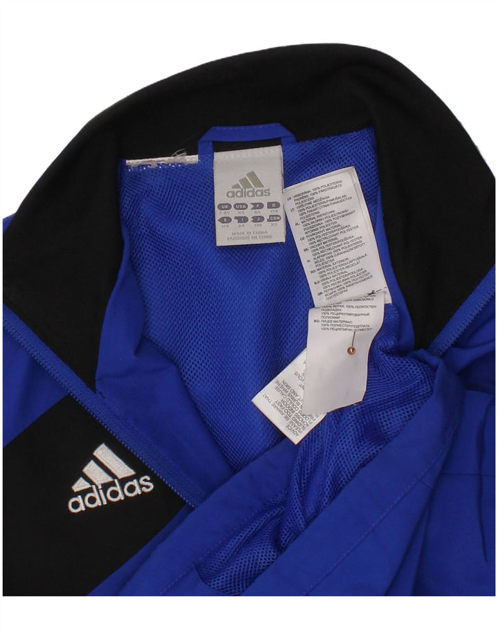 ADIDAS Veste de survêtement pour garçon 7-8 ans Bleu Colorblock Polyester