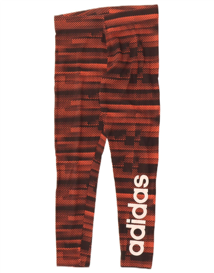 Adidas Leggings graphiques pour femme UK 10 Petit marron rayé