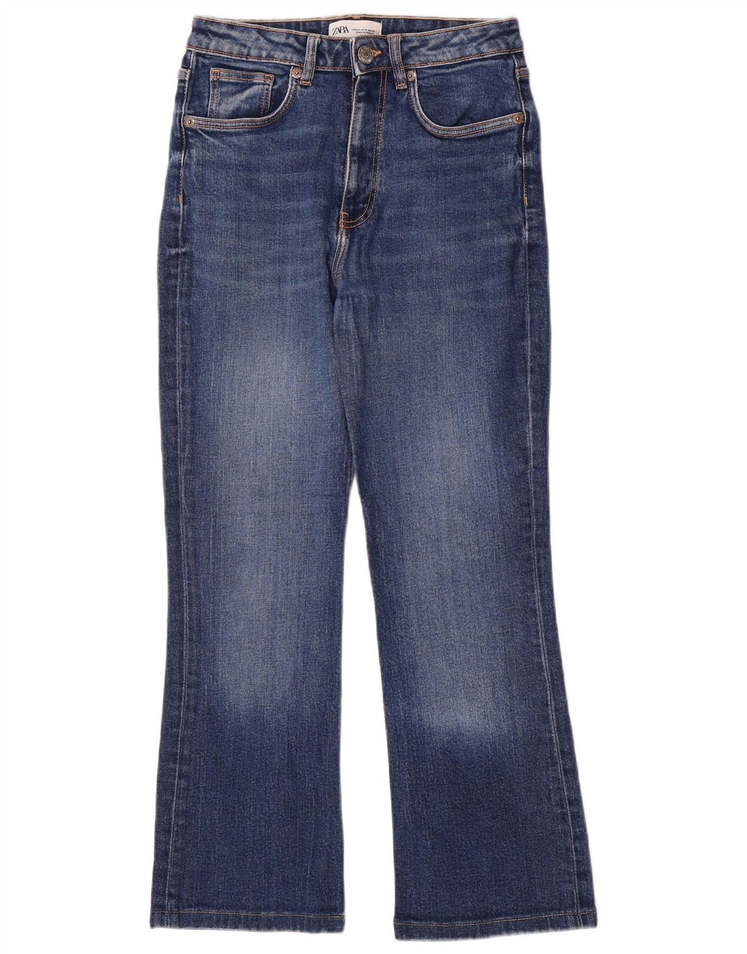 Zara Jean Bootcut Femme EU 38 Petit W28 L26 Bleu
