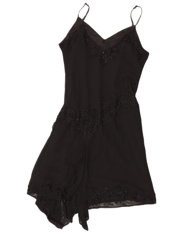 JMD Robe asymétrique pour femme UK 42 Medium Noir Polyester