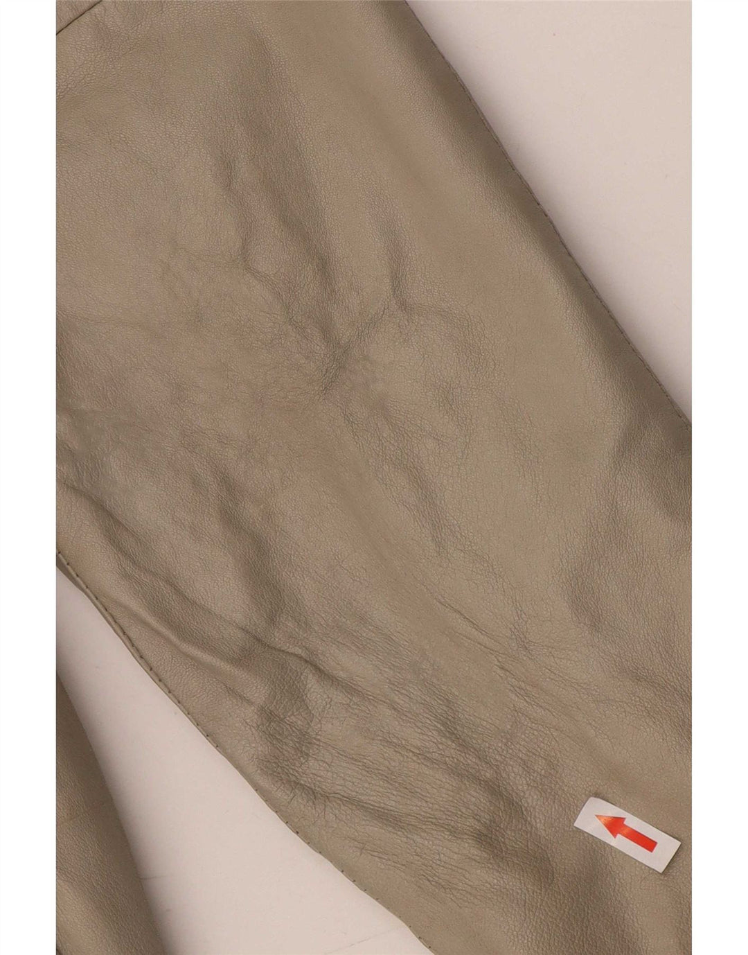 manteau en cuir femme vintage UK 14 Medium Off White