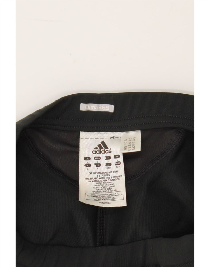 ADIDAS Womens Clima 365 Leggings UK 14 Large  Black Polyester Vintage Adidas and Second-Hand Adidas from Messina Hembry 