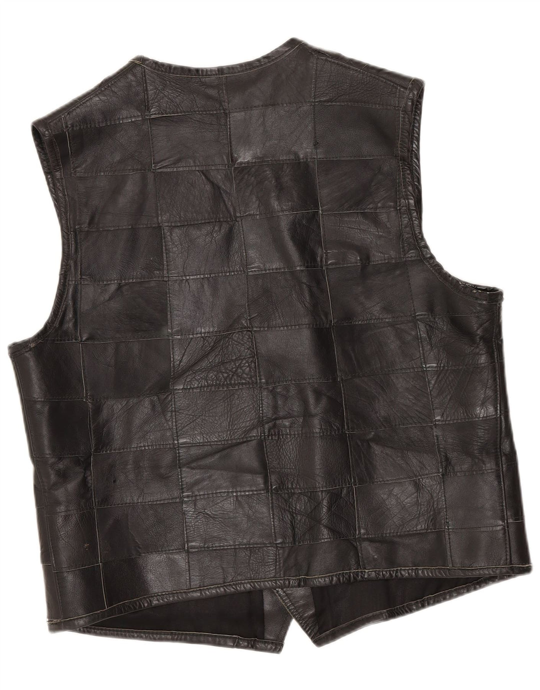 gilet en cuir homme vintage petit noir
