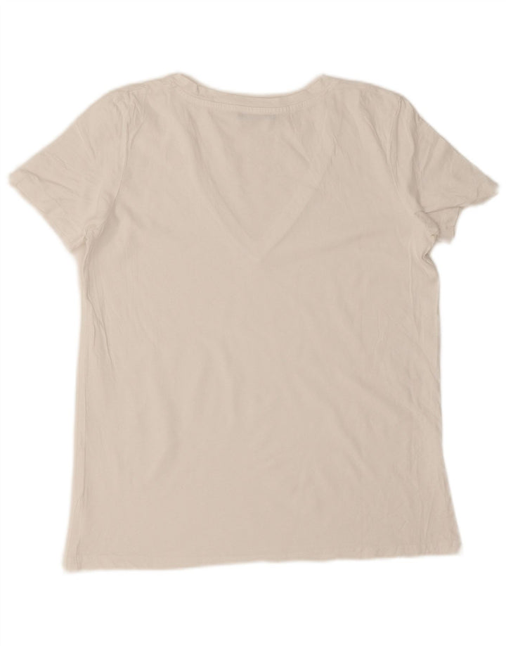Zara T-Shirt Femme Top UK 10 Petit Blanc