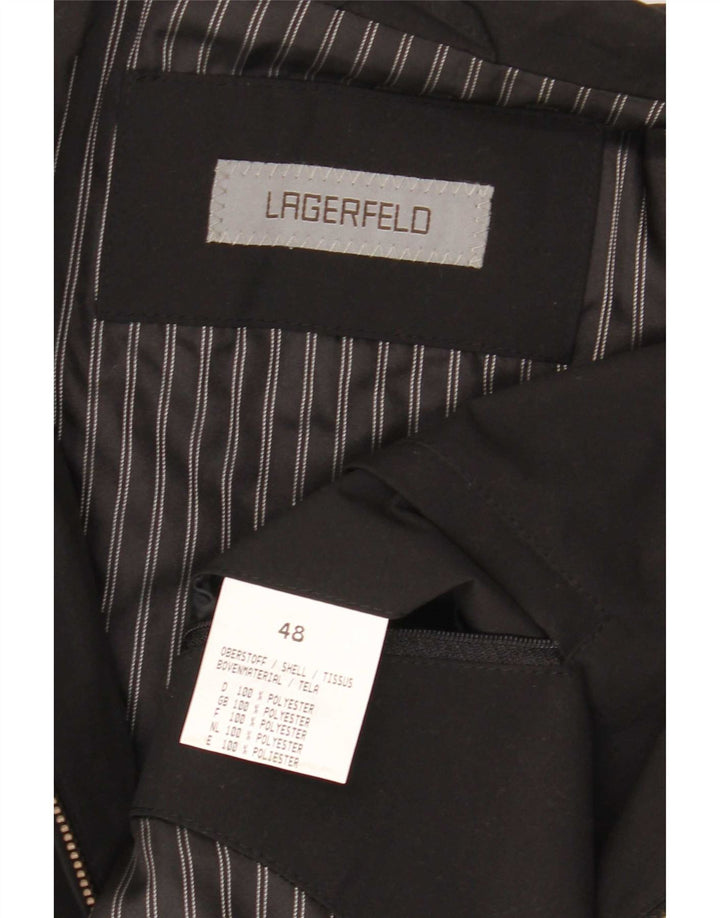Karl Lagerfeld Pardessus Homme IT 48 Medium Noir Polyester