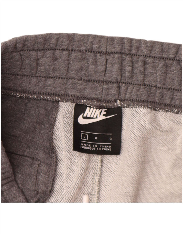 NIKE Short de sport pour hommes en coton color block grand gris