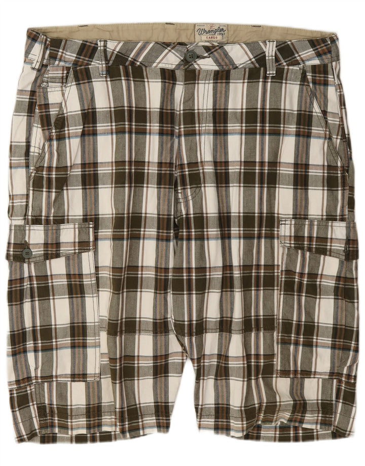 Wrangler Short Cargo Homme W42 2XL Coton à Carreaux Multicolore
