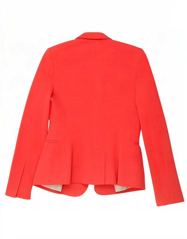 Zara Femme 1 Bouton Blazer Veste UK 10 Petit Rouge