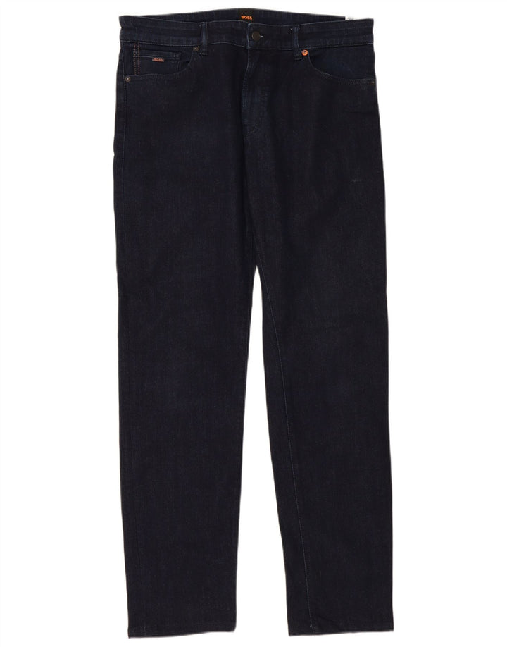 Hugo Boss Femme Jean Slim W36 L34 Bleu Marine Coton