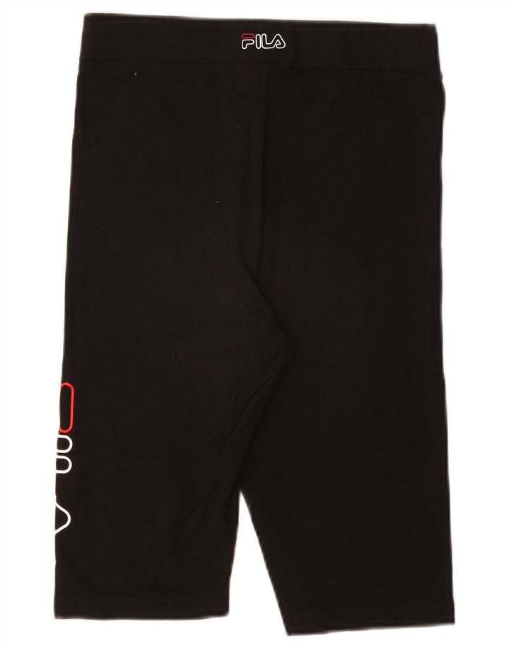 FILA Short de sport graphique pour femme UK 8 Small Noir