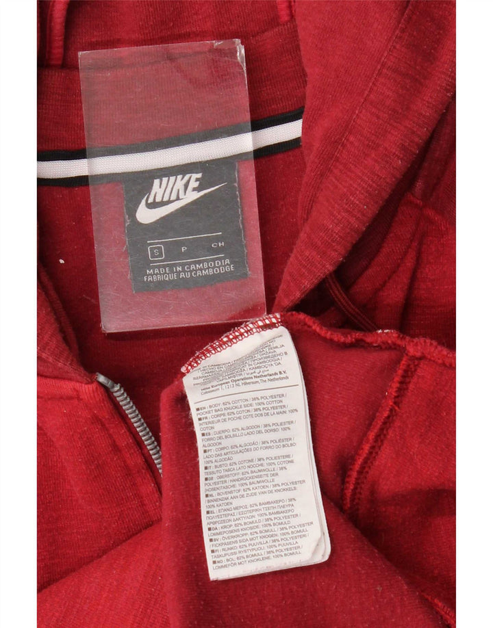 Nike Sweat à capuche zippé pour homme Petit coton moucheté rouge