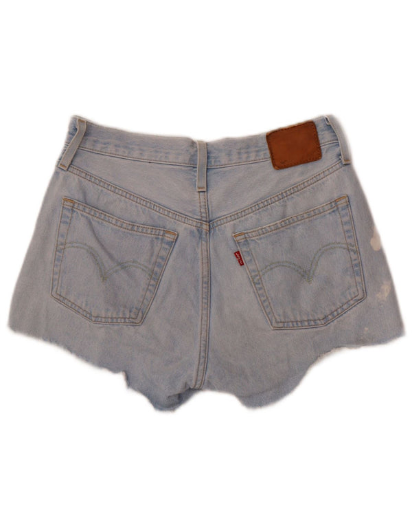 Levi's Short en Jean 501 Femme W27 Petit Bleu Coton