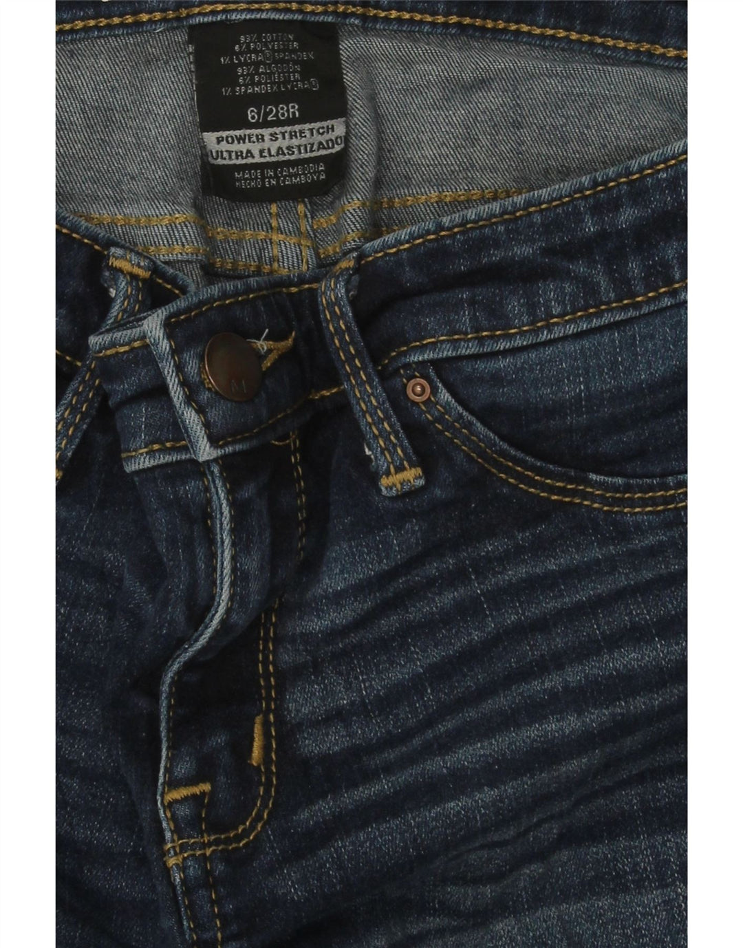 MOSSIMO Womens Distressed Jegging Jeans US 6 Medium W28 L27 Navy Blue Vintage Mossimo and Second-Hand Mossimo from Messina Hembry 