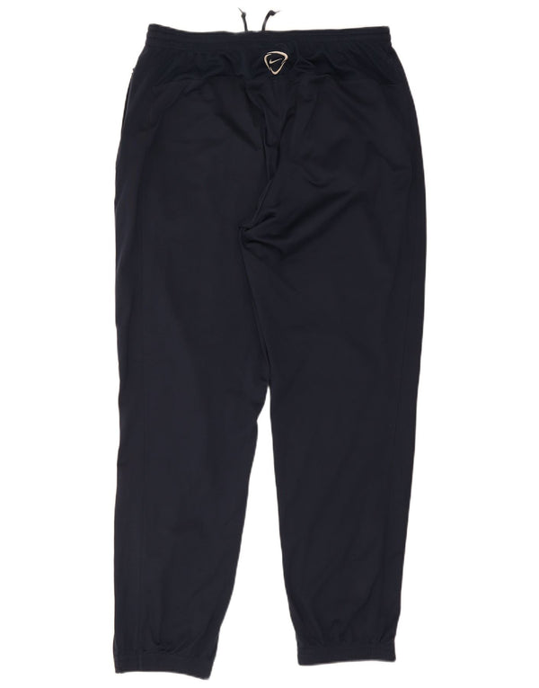 Nike Pantalon de survêtement Dri Fit pour homme en polyester bleu marine Taille L