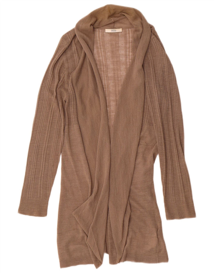 Marks & Spencer Pull cardigan ouvert long pour femme UK 14 Marron moyen
