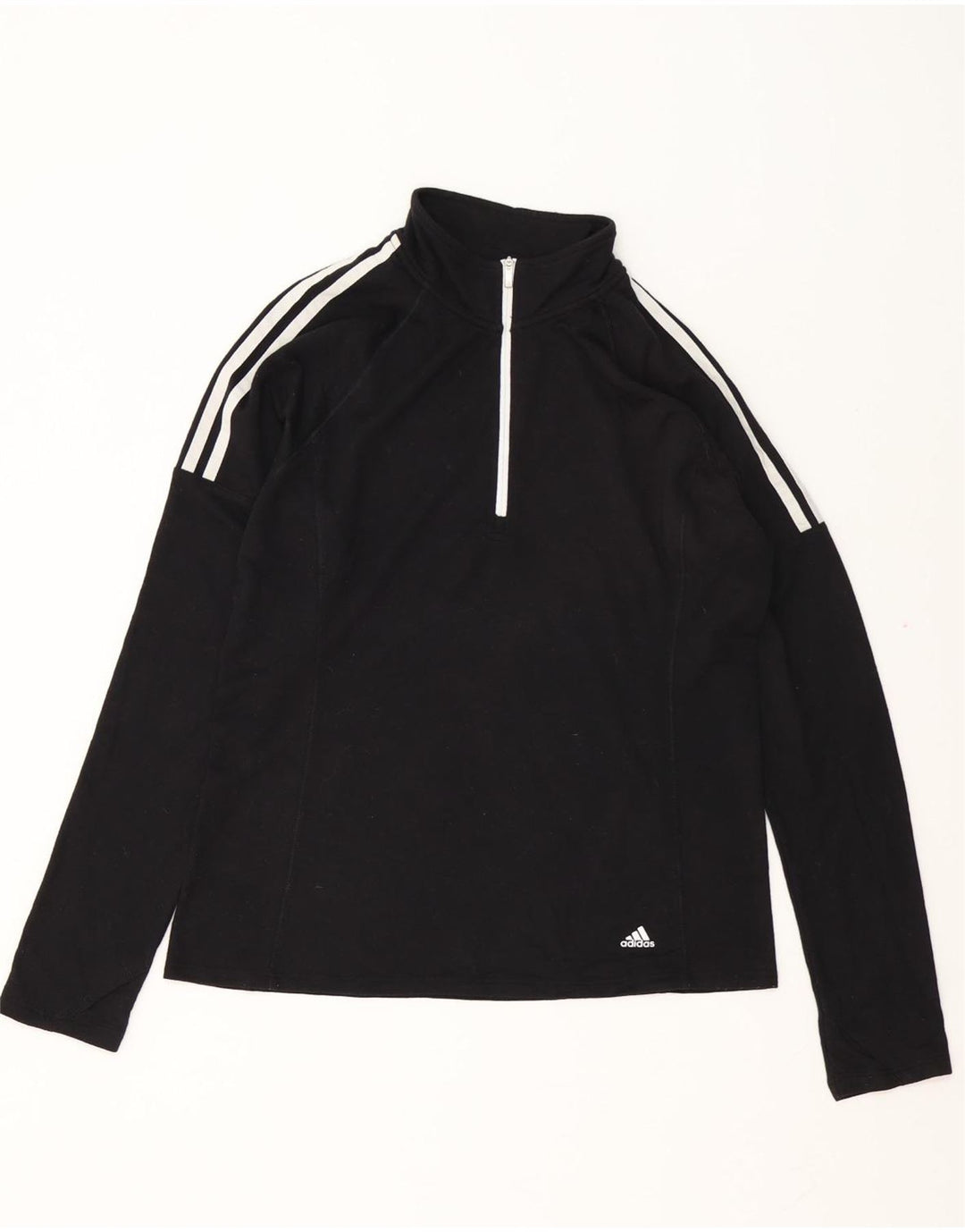 Adidas Haut de survêtement à col zippé pour homme Polyester noir moyen