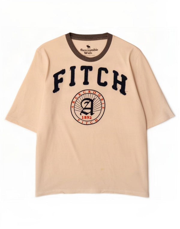 Abercrombie & Fitch T-shirt graphique pour garçon 11-12 ans Blanc Coton