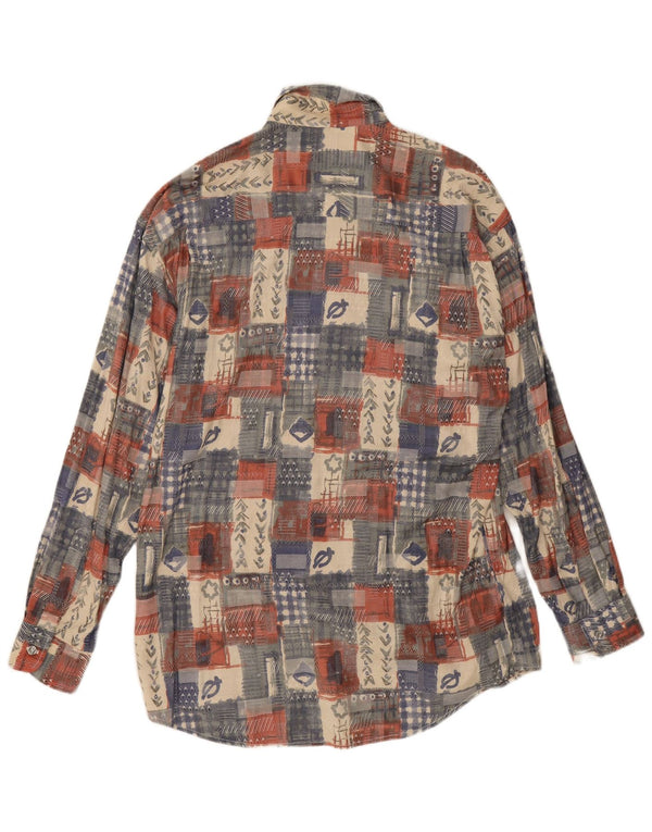 Canda Chemise Homme Taille 41/42 16 1/2 Grand Patchwork Multicolore Viscose