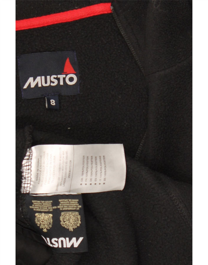 Musto Veste polaire à capuche Polartec pour femme UK 8 Small Noir Polyester