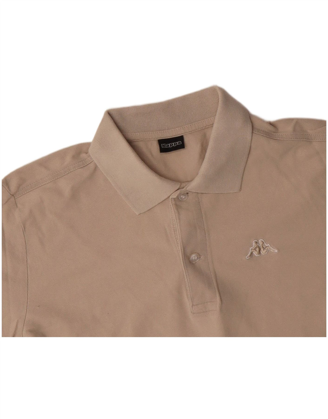 KAPPA Polo à Manches Longues Homme Petit Coton Beige