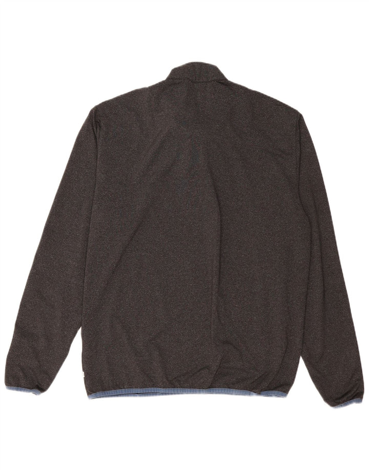 CALVIN KLEIN Haut de survêtement à col zippé pour homme XL Gris Polyester