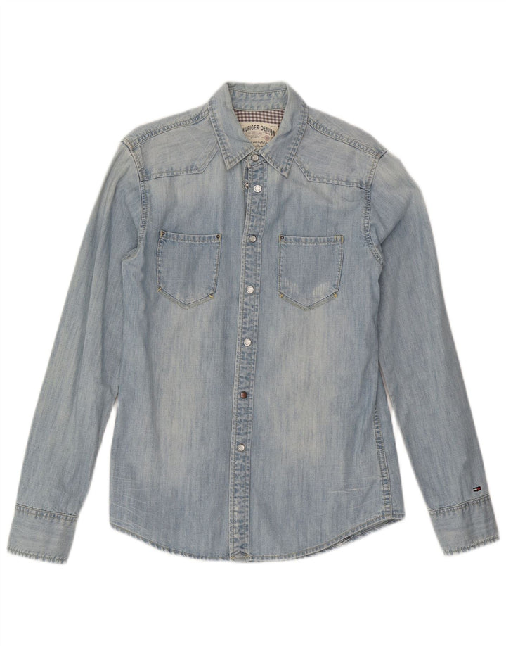 Tommy Hilfiger Chemise en Jean Homme Petit Bleu Coton