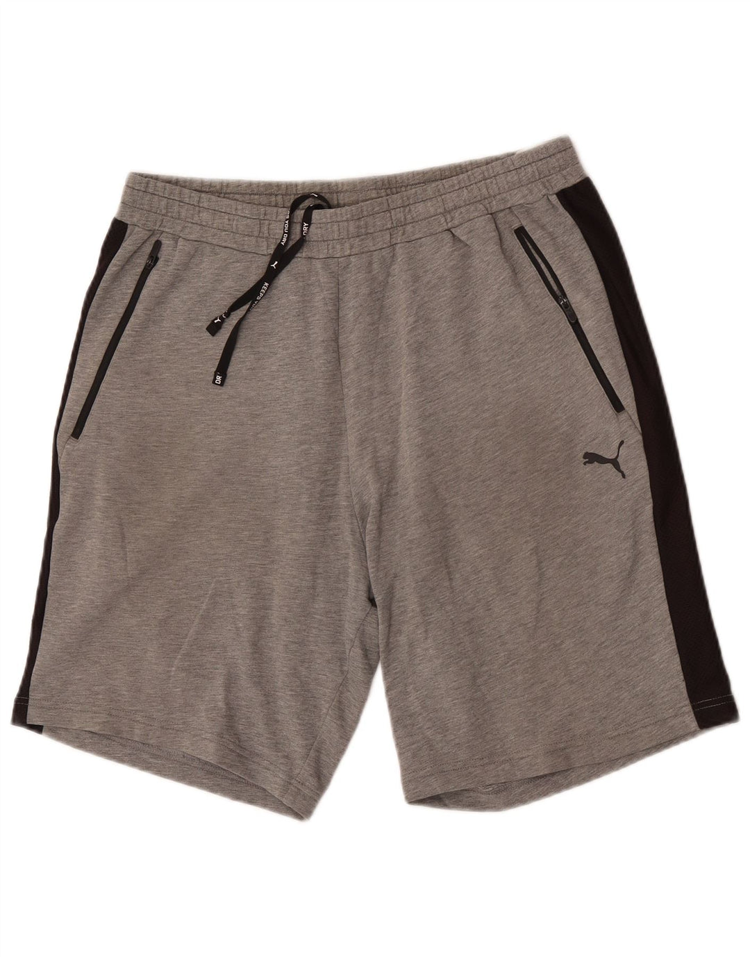Puma Short de Sport Homme Large Gris Colorblock Cotton