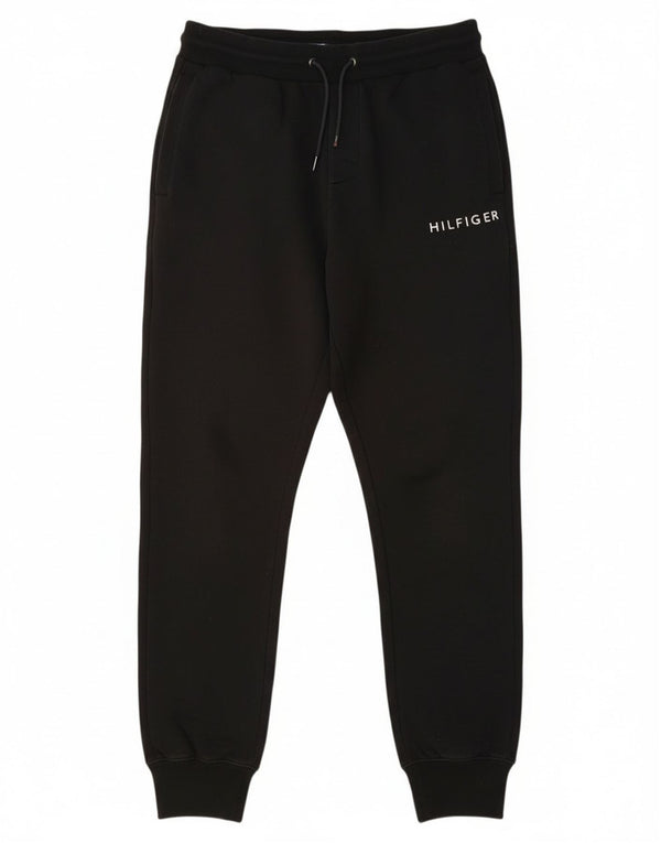 Tommy Hilfiger Pantalon de survêtement graphique pour homme en coton noir moyen