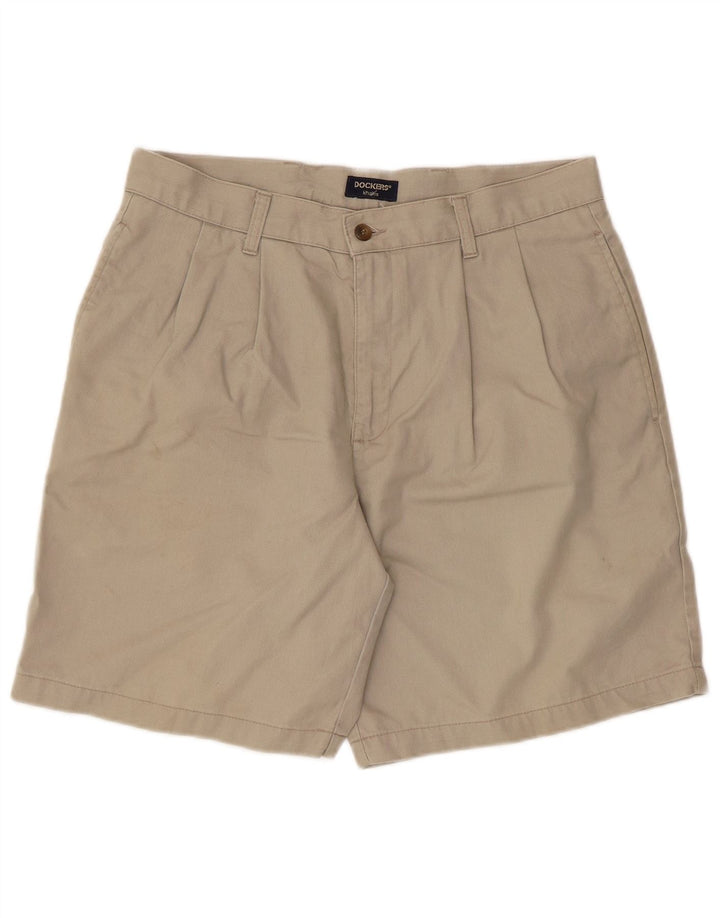 Dockers Short Chino Khakis Pegged W33 Homme Beige Moyen Coton
