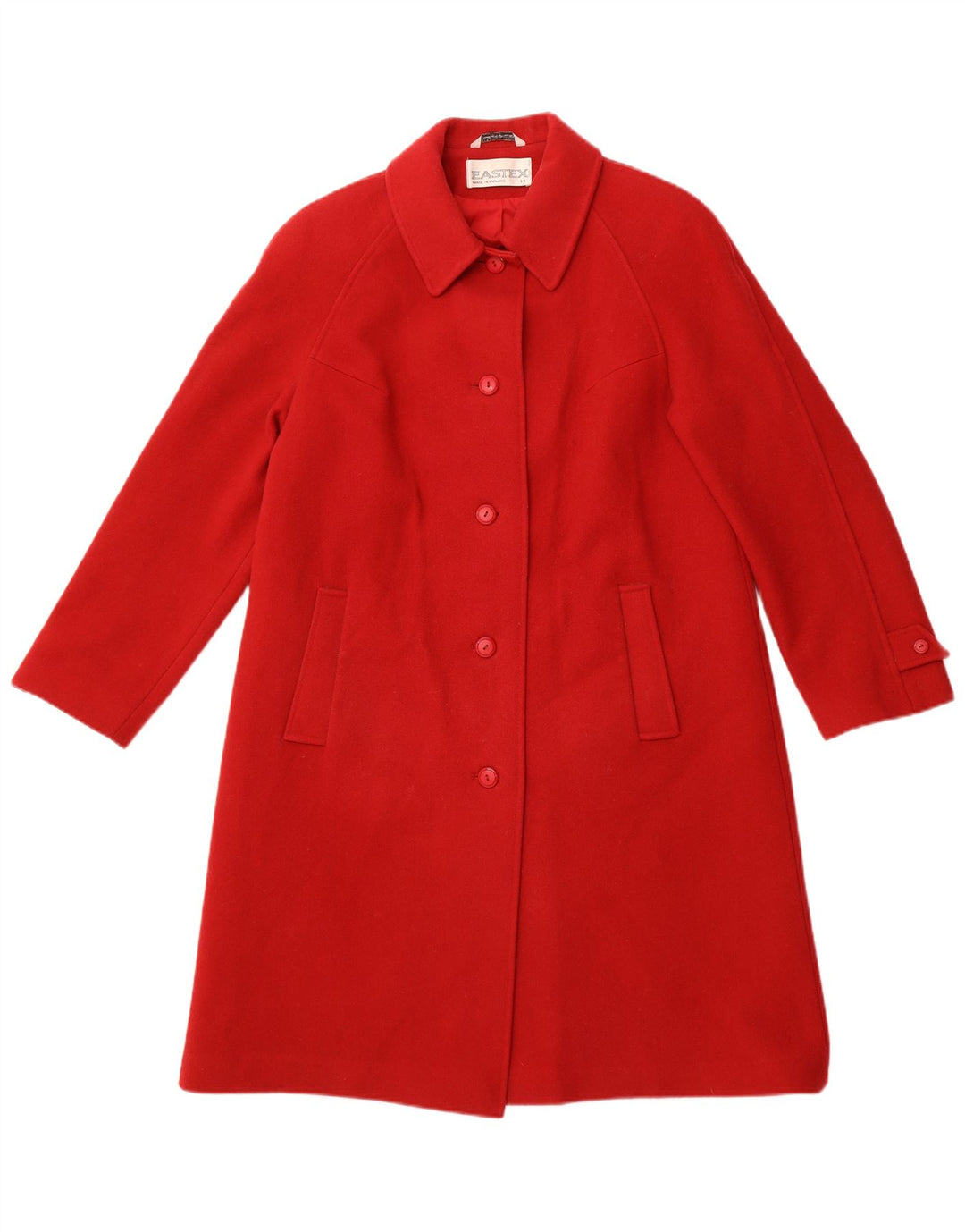 EASTEX Manteau Femme UK 14 Grande Laine Rouge