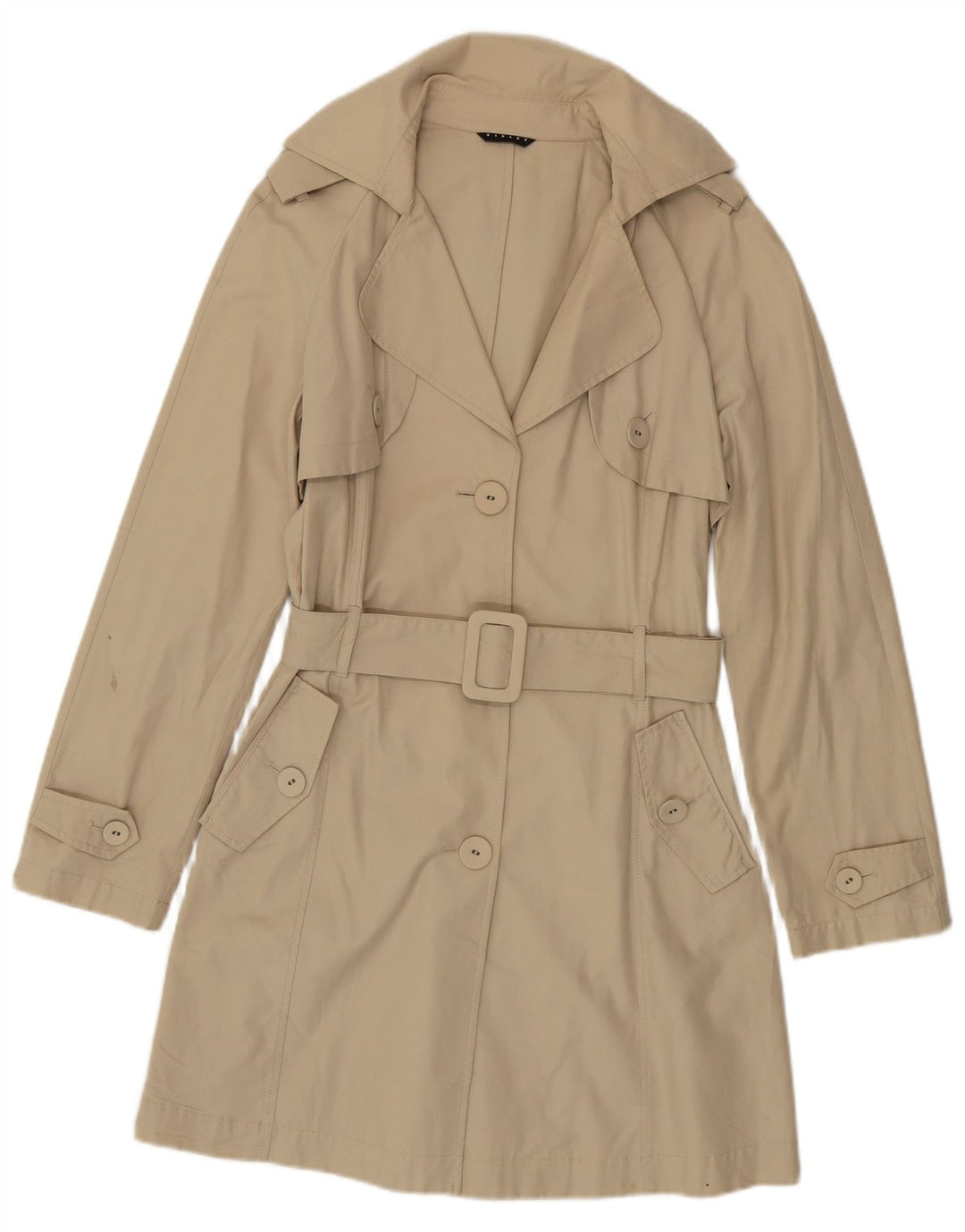 Sisley Trench-Coat Femme UK 44 Beige Moyen