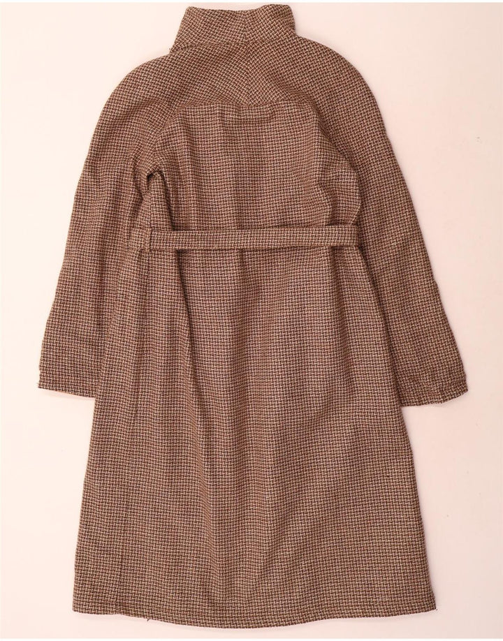 vintage Femme Manteau Réversible IT 42 Beige Moyen