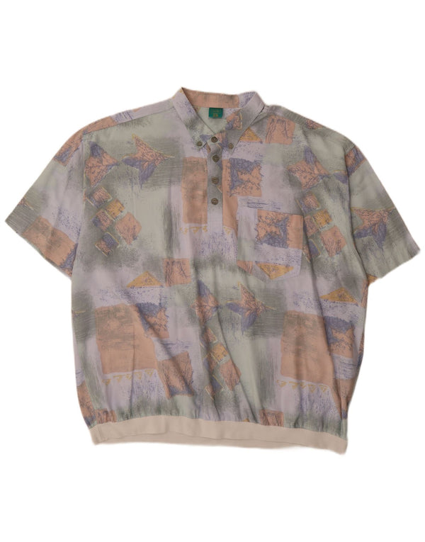 Canda Chemise pull à manches courtes à motif abstrait pour hommes 3XL multicolore