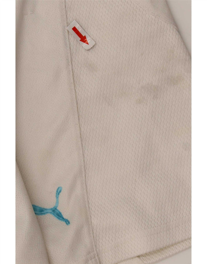 Puma Short de Sport S.S. Lazio Homme Blanc Large Polyester