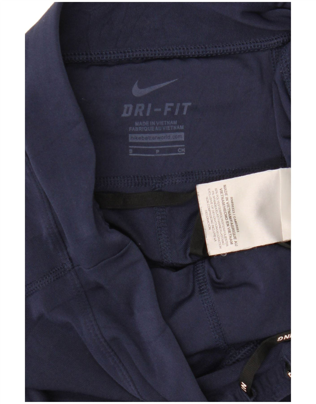 NIKE Legging Capri Dri Fit pour femme UK 10 Petit Bleu Marine Polyester