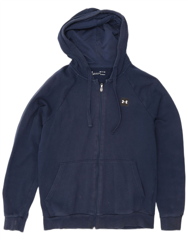 Under Armour Sweat à Capuche Regular Fit Zippé Homme Bleu Marine Moyen Coton