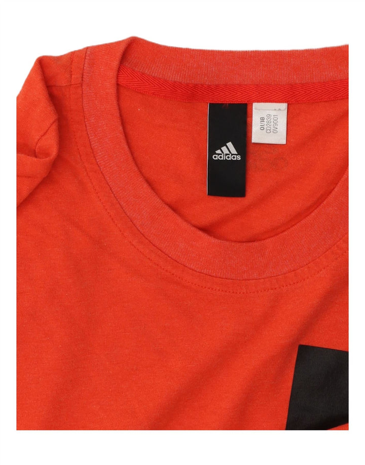 ADIDAS T-shirt graphique pour hommes, petit, orange