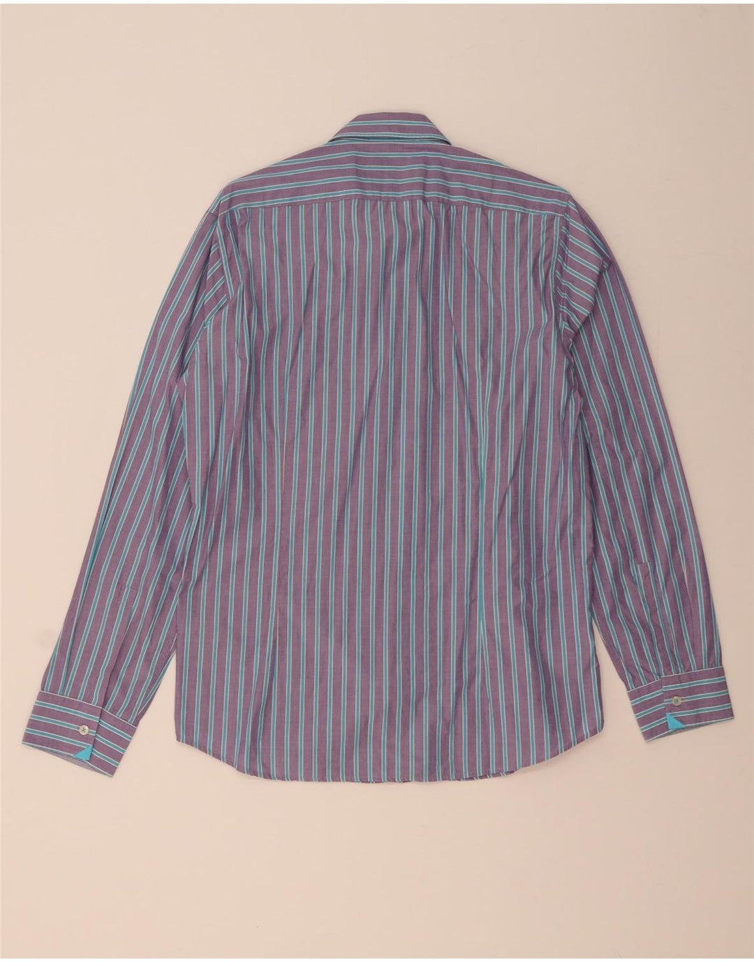 HUGO BOSS Chemise Regular Fit Coton Rayé Violet Moyen Homme